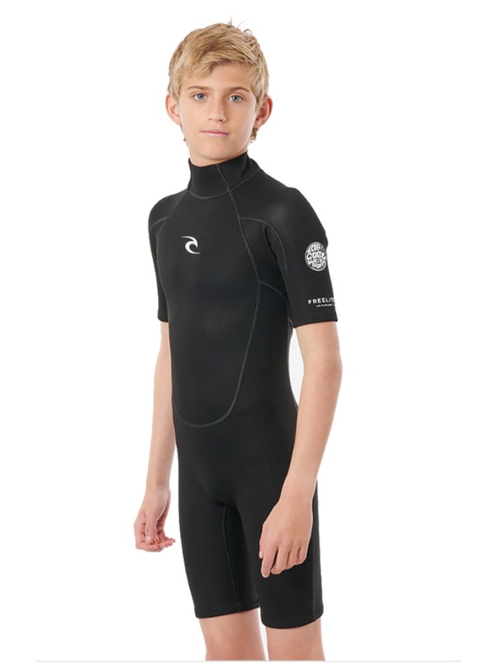 MINT RIP CURL Wetsuit 3mm Short Sleeve Shorts Back Zip BLUE Black BOYS Size 10
